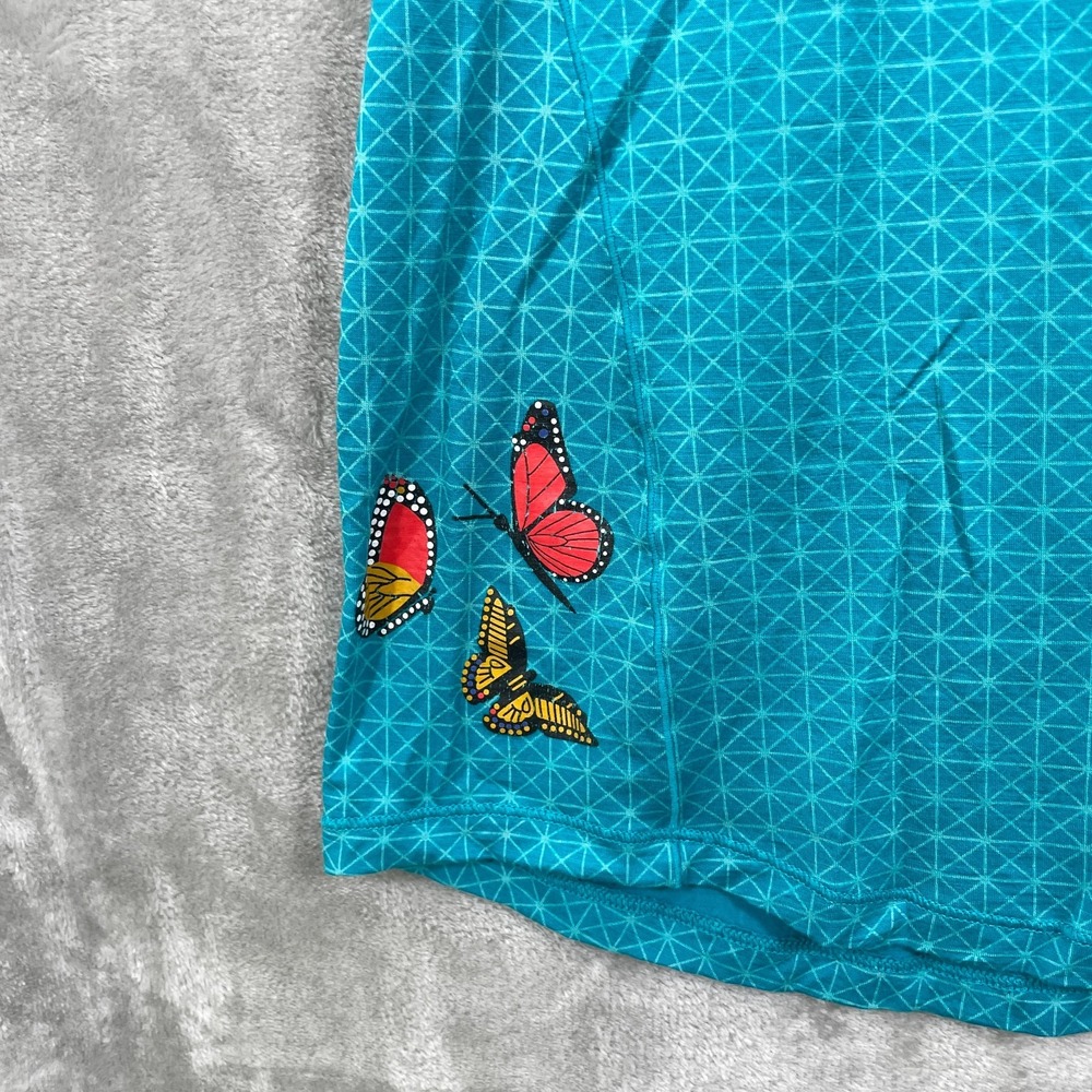 Smartwool merino x Charley Harper Size M Butterfly Blue Racer Back Tank Top RARE - Picture 3 of 8